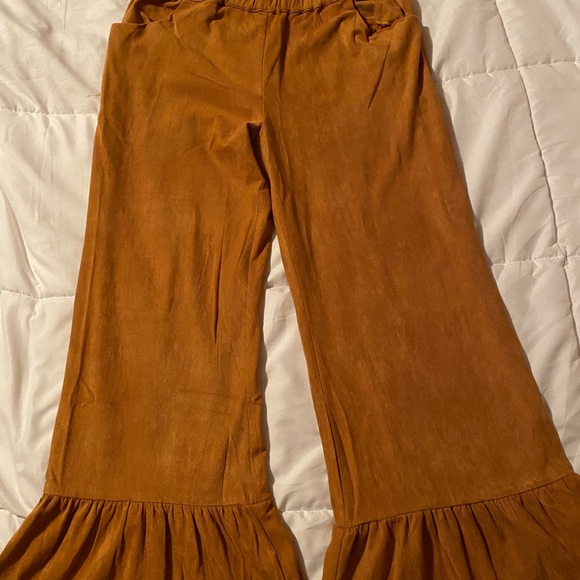Camel Ruffle Pants - Picture 2 of 2